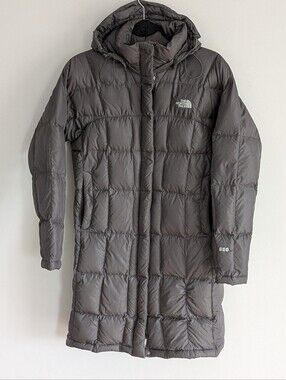 The North Face 600 Metropolis Goose Down puffer Long Coat Size Medium Black